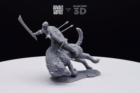 Death Warg Rider - Mounted - Davale Games - 3D Printed with high quality resin for LOTR/D&D games