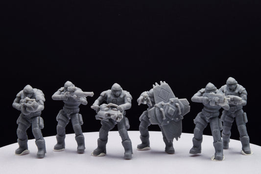 Gears Of War COG Soldier Winter Squad - TheSTLSmith - Stampato 3D con resina di alta qualità per Skirmish/D&D Games