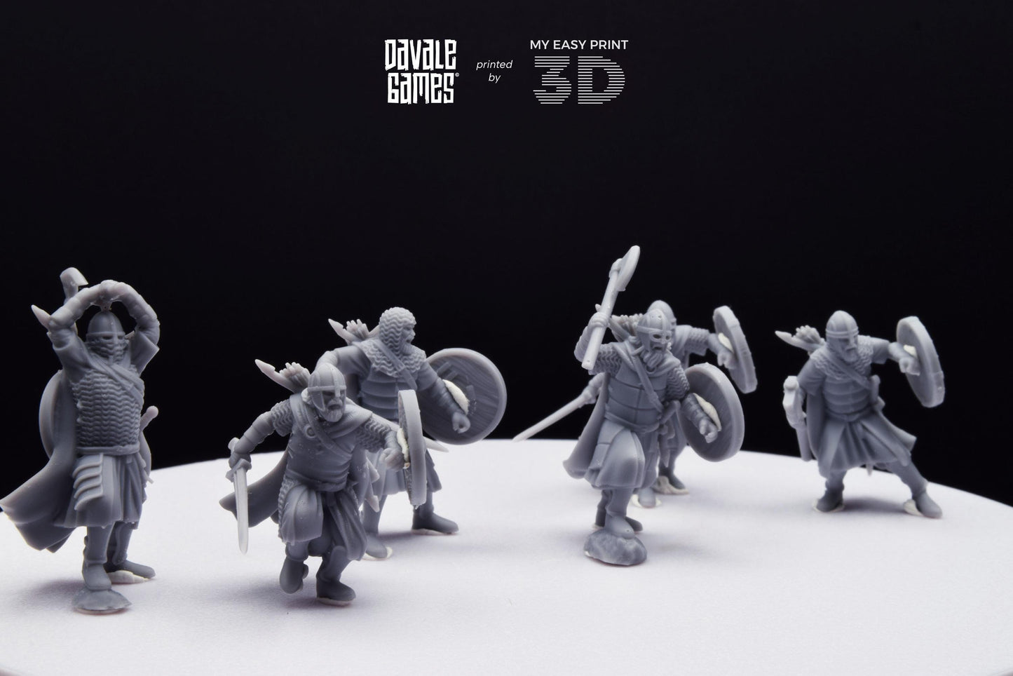 West Humans Warriors - Davale Games - 3D Printed with high quality resin for LOTR/D&D games