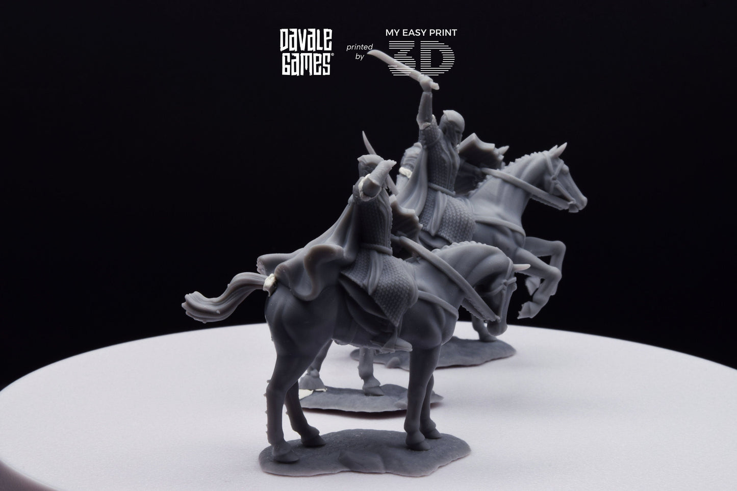 Armoured Wood Elf on Horse - Davale Games - 3D Printed with high quality resin for LOTR/D&D games