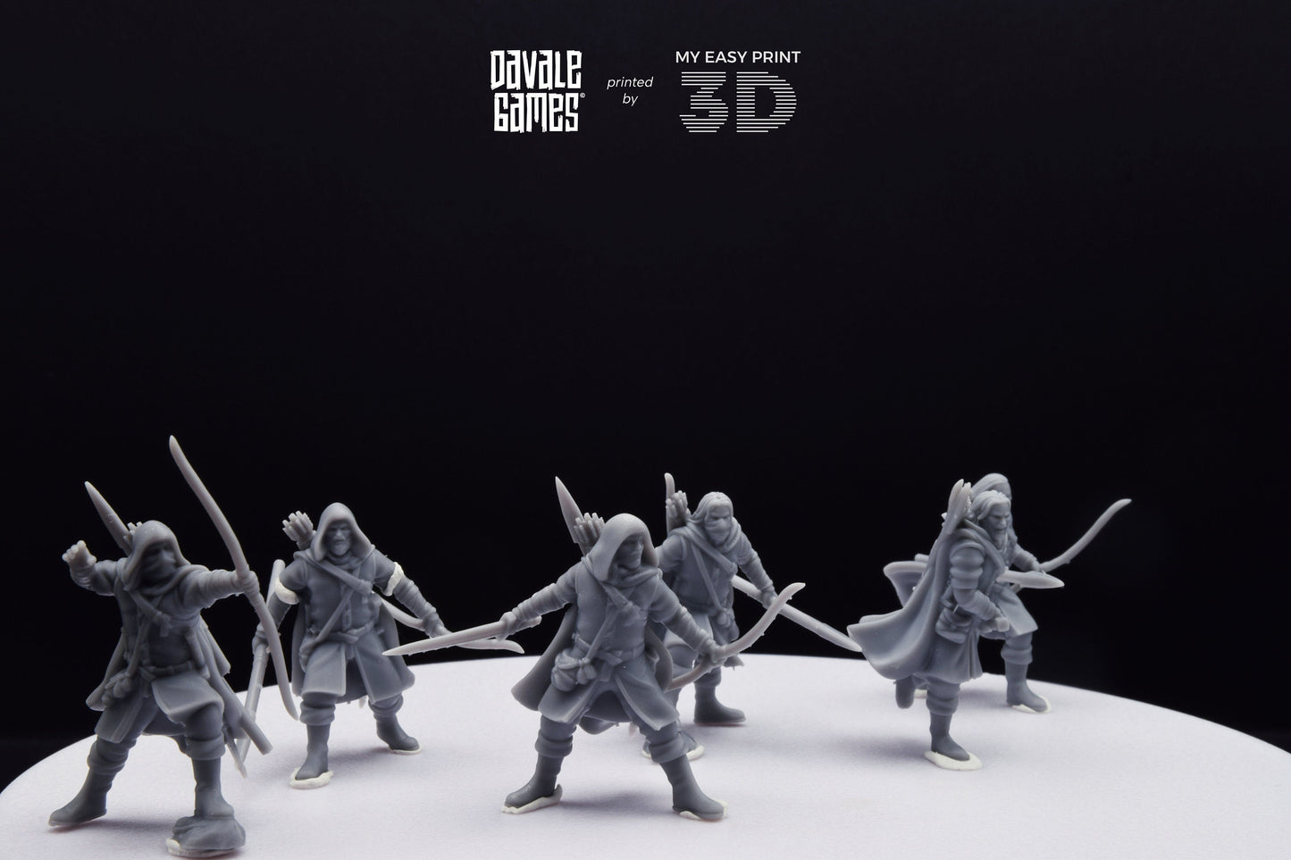 Human North Riders on Foot - Davale Games - 3D Printed with high quality resin for LOTR/D&D games