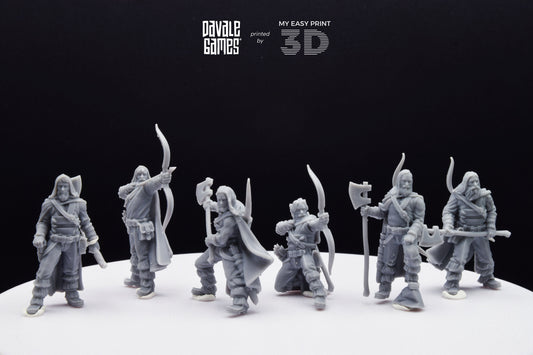 Bearmen on foot - Davale Games - 3D Printed with high quality resin for LOTR/D&D games