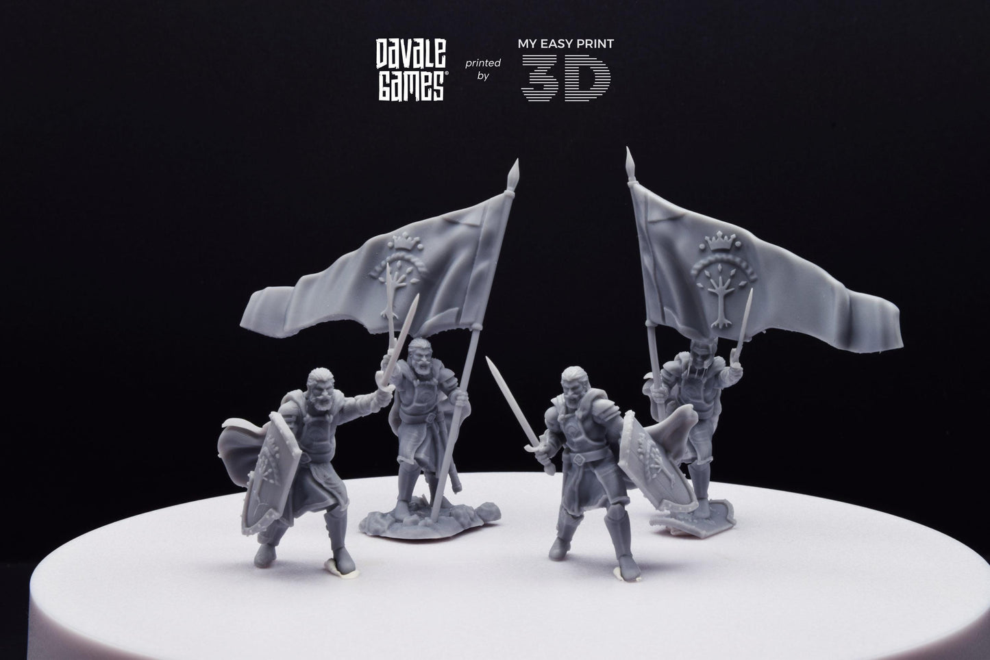 High Human Commander - Davale Games - 3D Printed with high quality resin for LOTR/D&D games