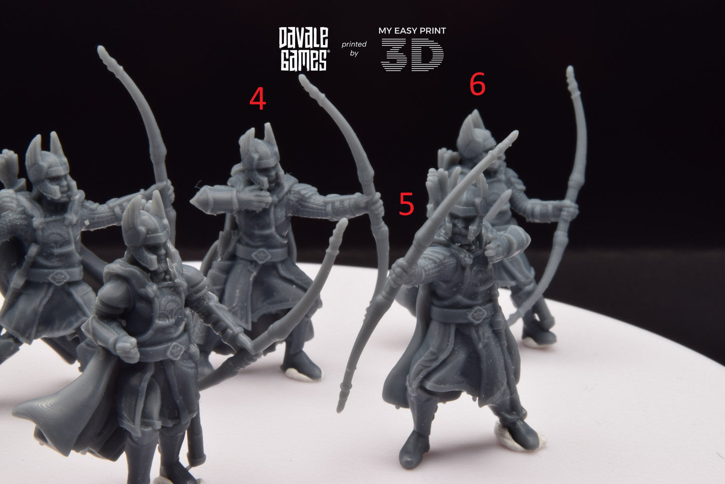 Old High Human Archer - Davale Games - 3D Printed with high quality resin for LOTR/D&D games