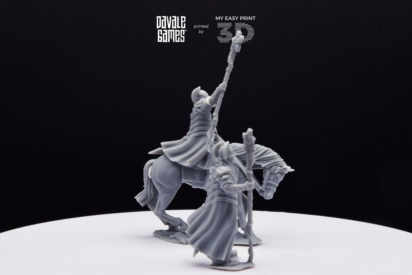 Dragon Army Dragon Mage - Foot and Mounted - Davale Games - 3D Printed with high quality resin for LOTR/D&D games