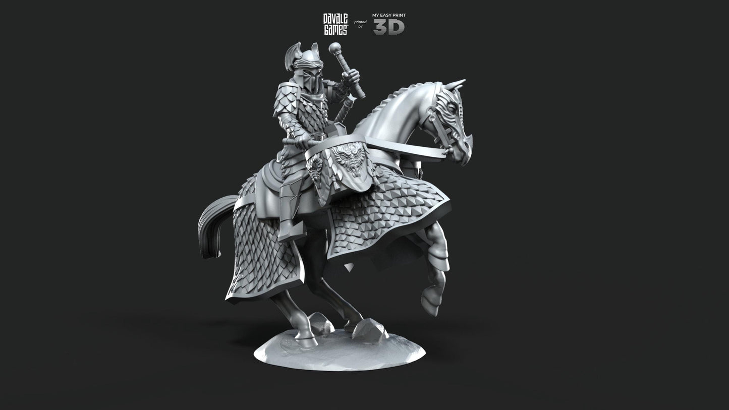 Dragon Army Drummer - Foot and Mounted - Davale Games - 3D Printed with high quality resin for LOTR/D&D games