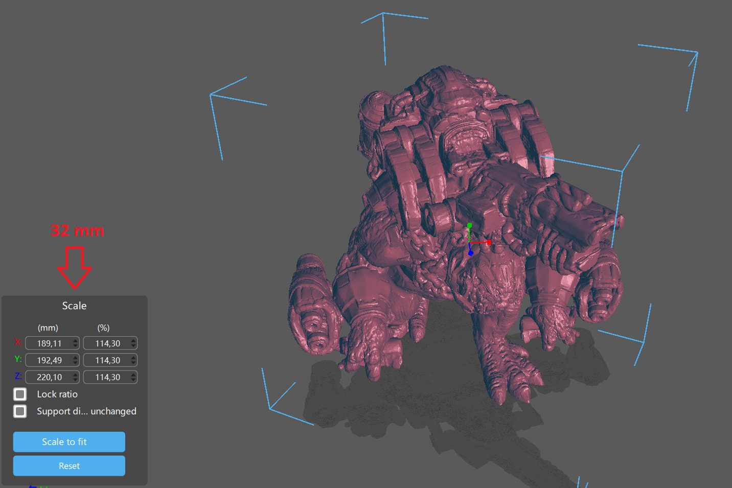 Gears Of War BRUMAK Ot Miniature - TheSTLSmith - 3D Printed with high quality resin for Skirmish/D&D games