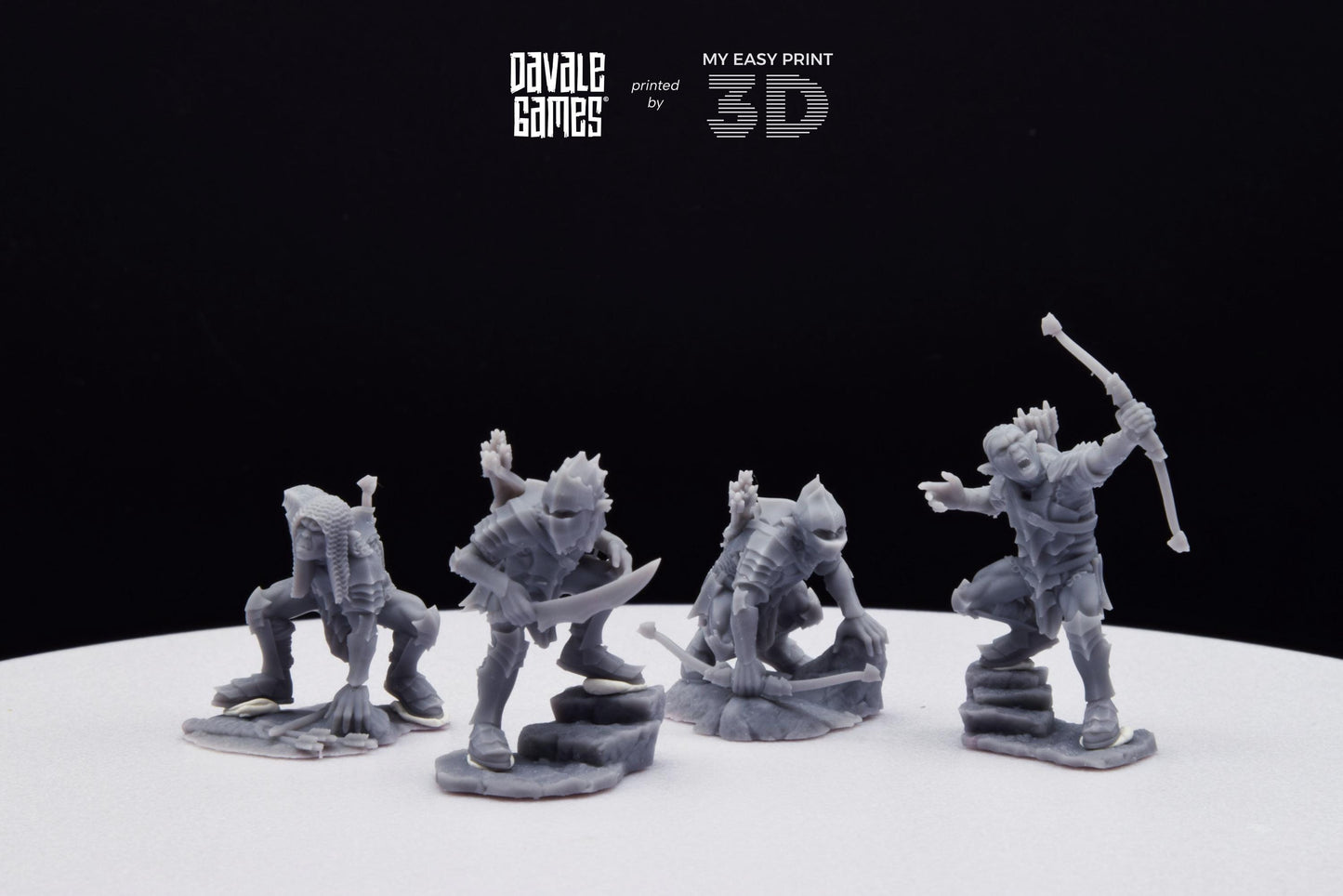 Archers - Goblins of the cave - Davale Games - 3D Printed with high quality resin for LOTR/D&D games