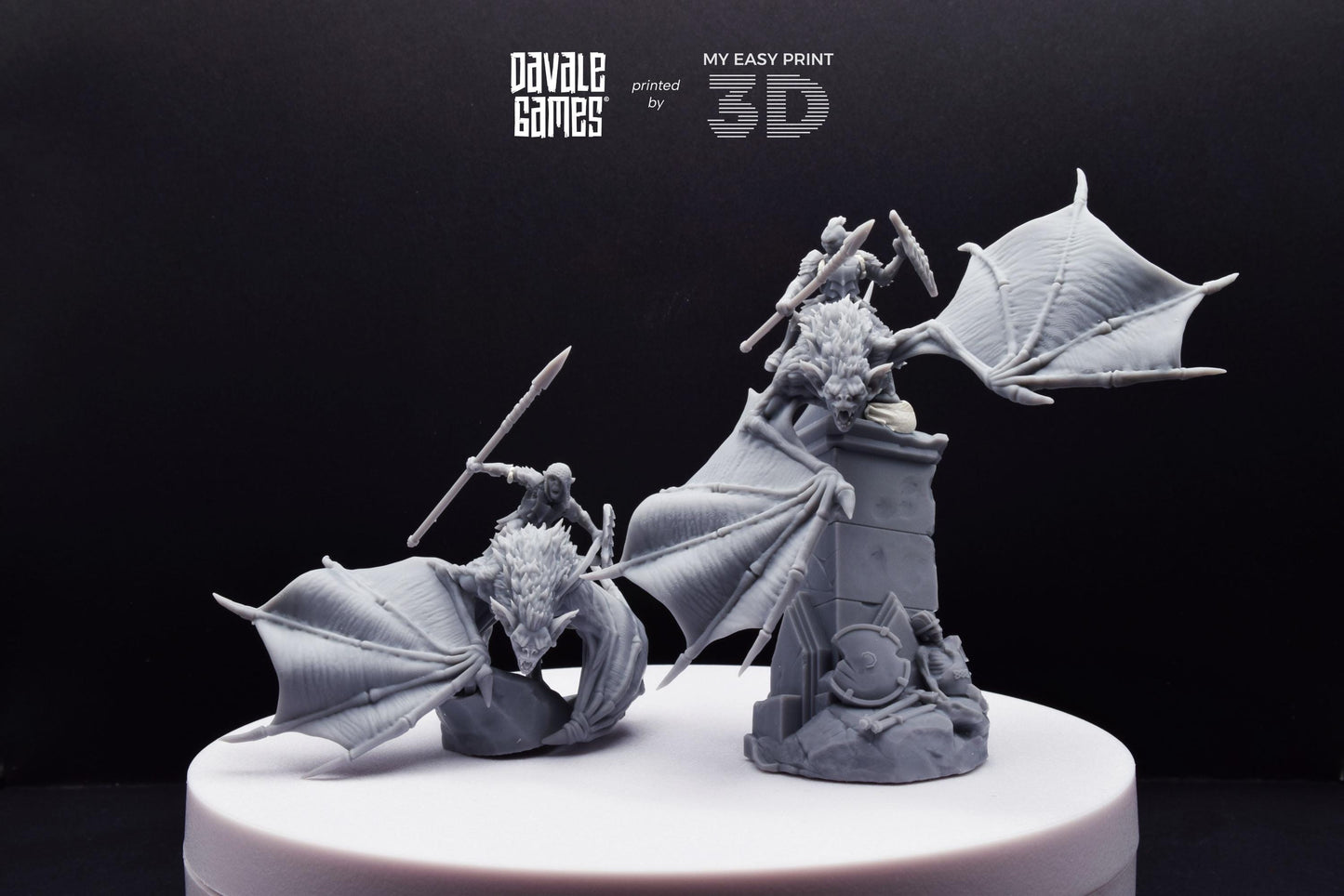 Bat Riders - Goblins of the cave - Davale Games - 3D Printed with high quality resin for LOTR/D&D games