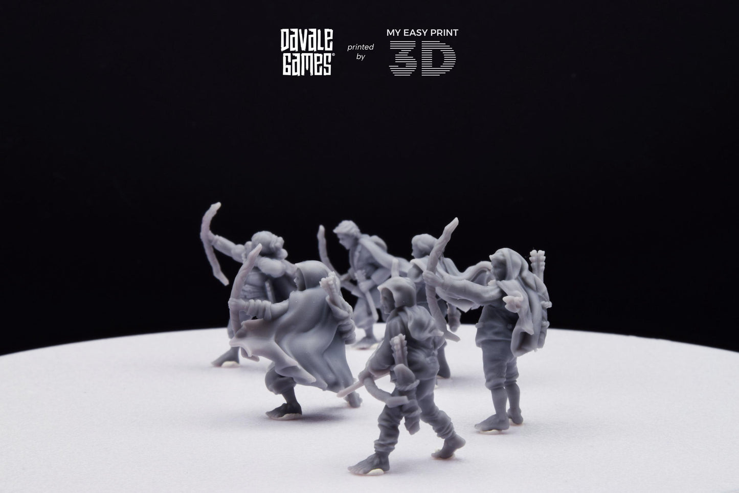 Halfmen Archer - Davale Games - 3D Printed with high quality resin for LOTR/D&D games
