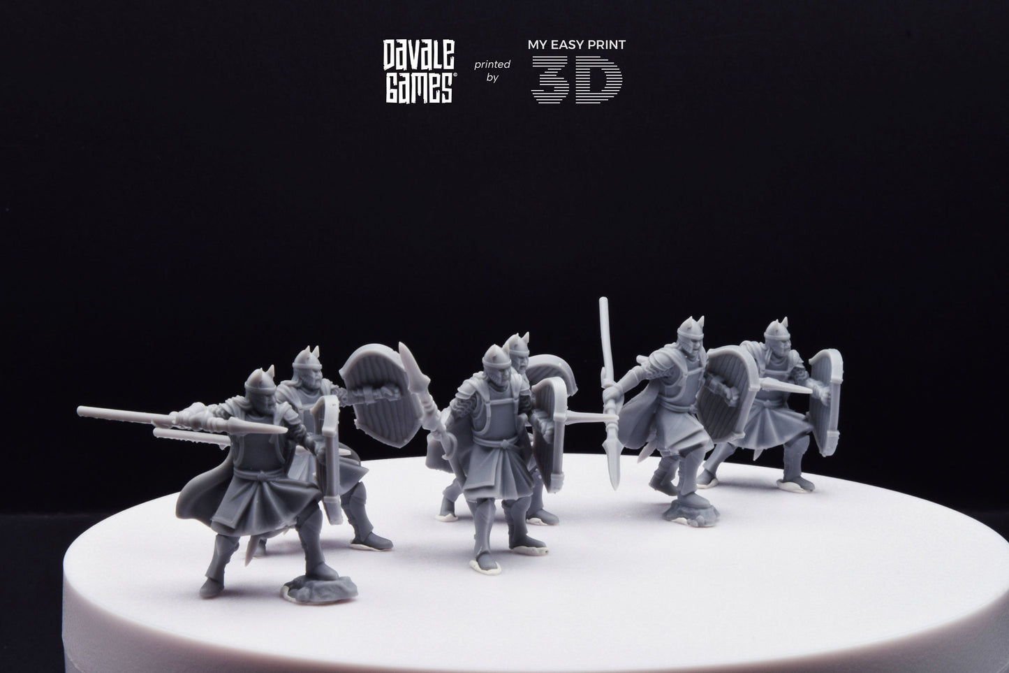 High Human with Spear - Davale Games - 3D Printed with high quality resin for LOTR/D&D games