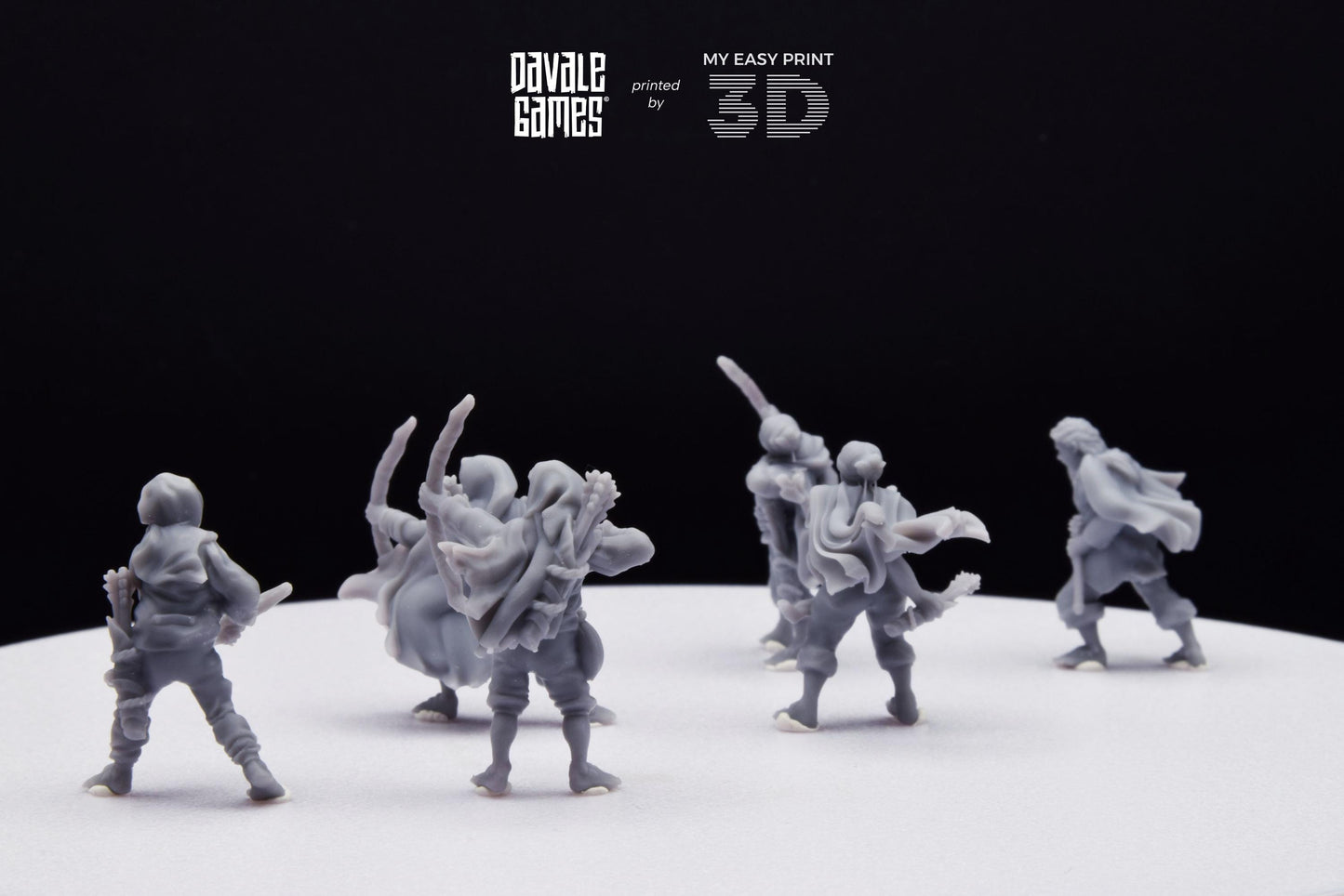 Halfmen Archer - Davale Games - 3D Printed with high quality resin for LOTR/D&D games