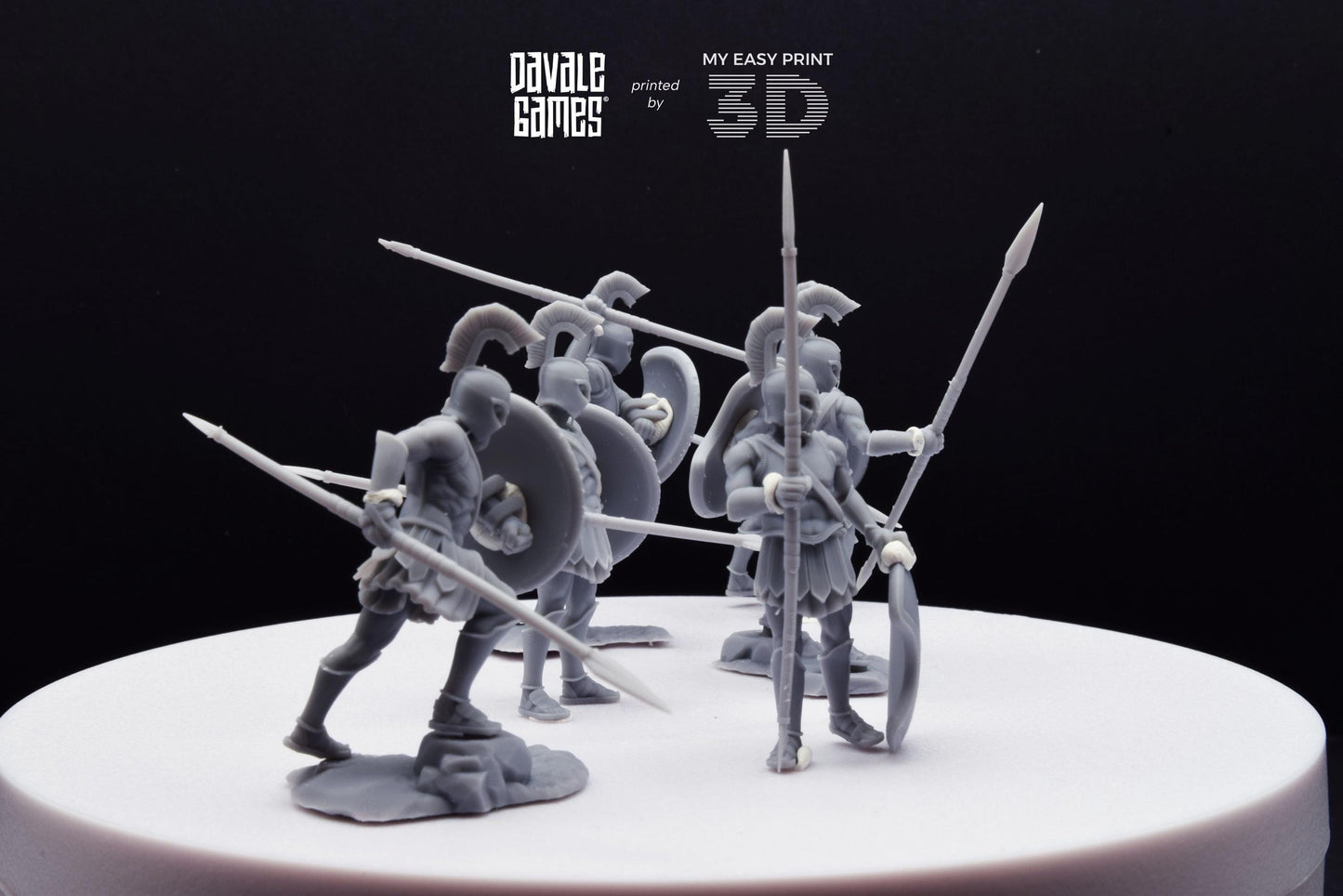 Hoplites with Spear and Shield - Foot - Mythology at Wars - Davale Games - Historical games - 3D Printed with high quality resin
