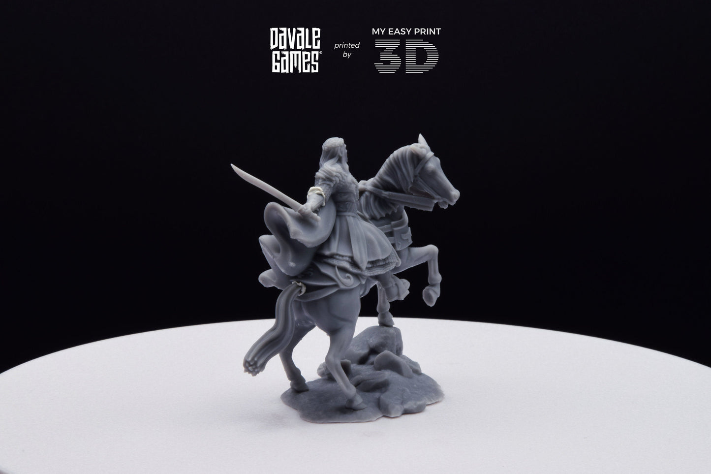 King of the Forest Elves on Horse - Davale Games - 3D Printed with high quality resin for LOTR/D&D games