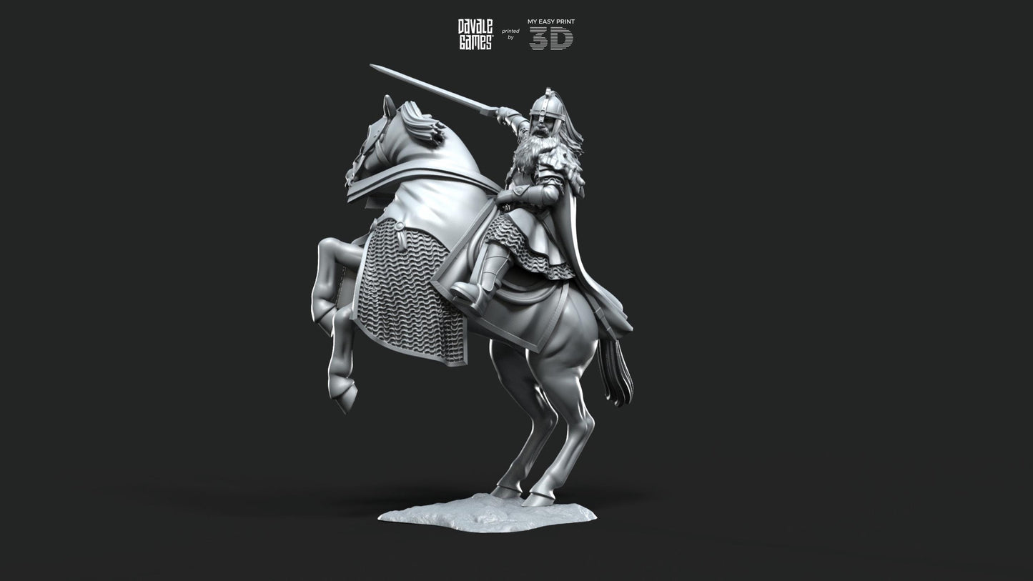 West Humans Hammer Lord - Foot and Mounted - Davale Games - 3D Printed with high quality resin for LOTR/D&D games