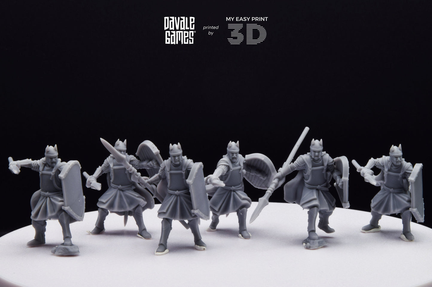 High Human with Spear - Davale Games - 3D Printed with high quality resin for LOTR/D&D games