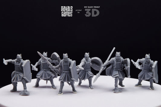 High Human with Spear - Davale Games - 3D Printed with high quality resin for LOTR/D&D games