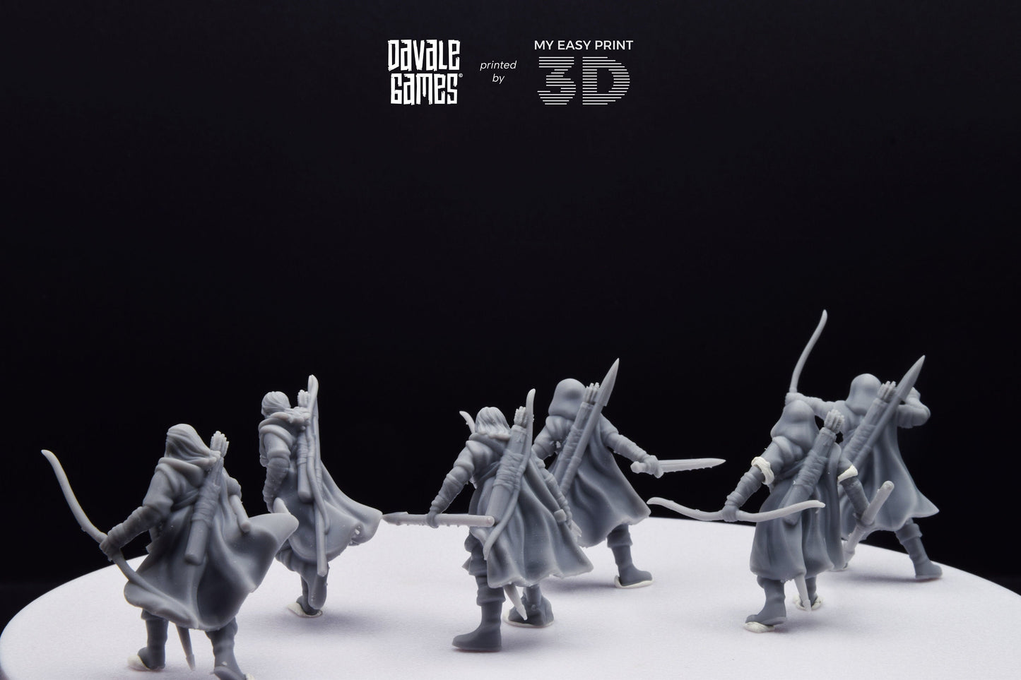 Human North Riders on Foot - Davale Games - 3D Printed with high quality resin for LOTR/D&D games