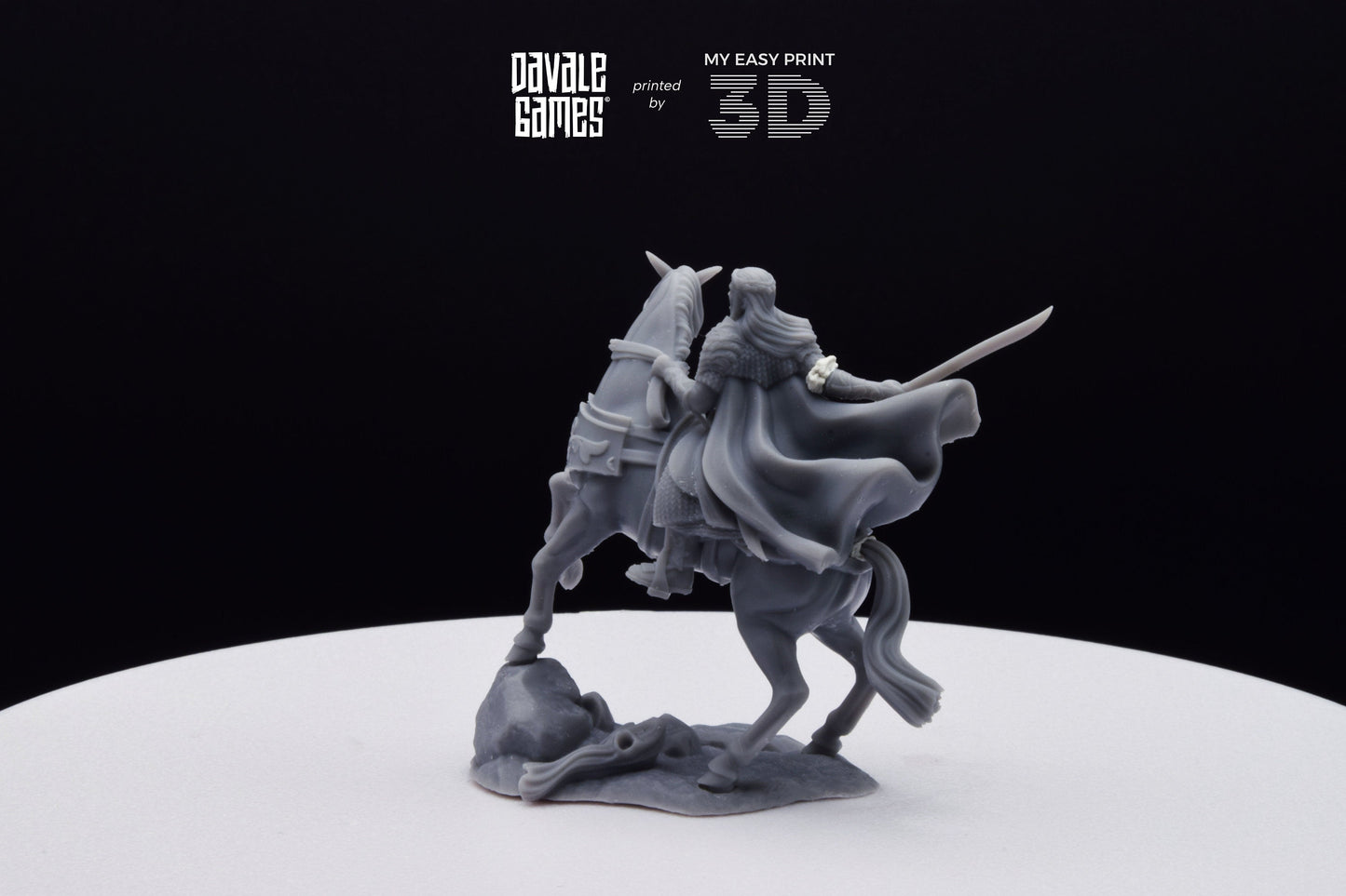 King of the Forest Elves on Horse - Davale Games - 3D Printed with high quality resin for LOTR/D&D games