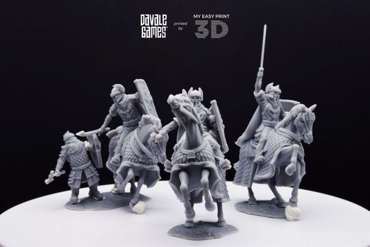 Dragon Army Elite on Horse - Davale Games - 3D Printed with high quality resin for LOTR/D&D games