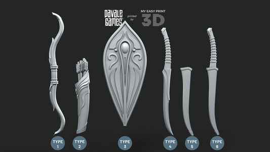 Bits - Galanthir Elves - Davale Games - 3D Printed with high quality resin for LOTR/D&D games