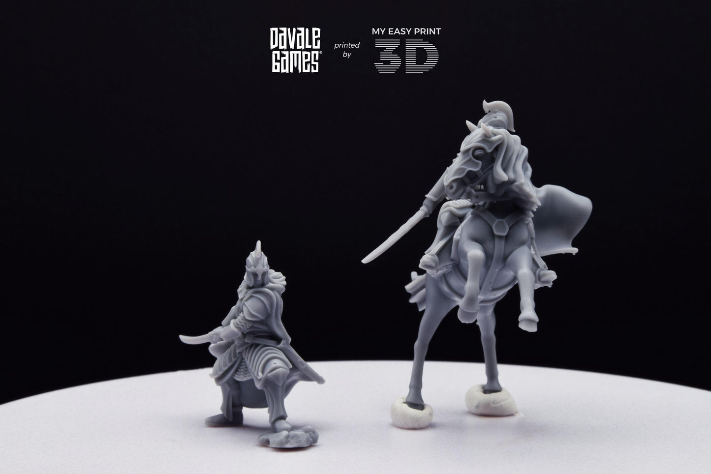 Demon's Slaughter Elf - Foot and Mounted - Davale Games - 3D Printed with high quality resin for LOTR/D&D games