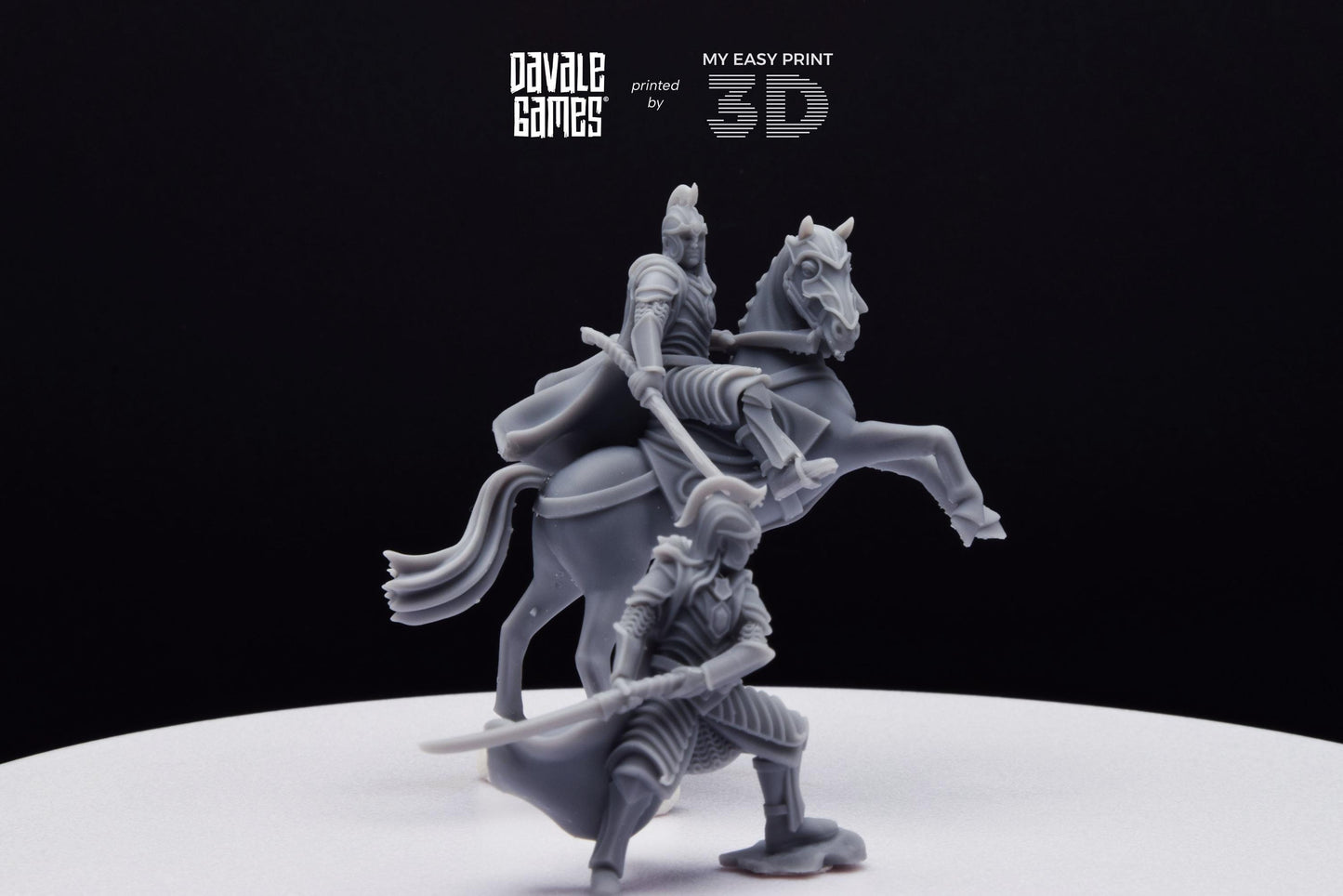 Demon's Slaughter Elf - Foot and Mounted - Davale Games - 3D Printed with high quality resin for LOTR/D&D games
