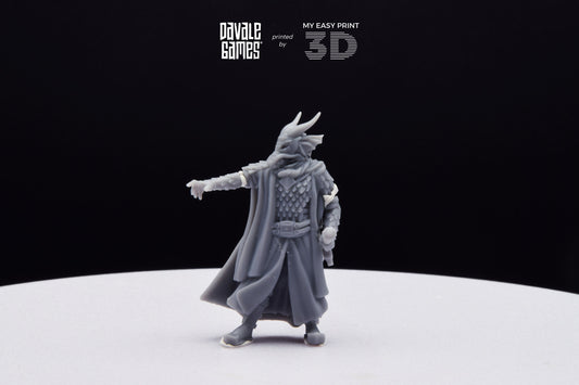 Dragon Army Dark Mage - Davale Games - 3D Printed with high quality resin for LOTR/D&D games