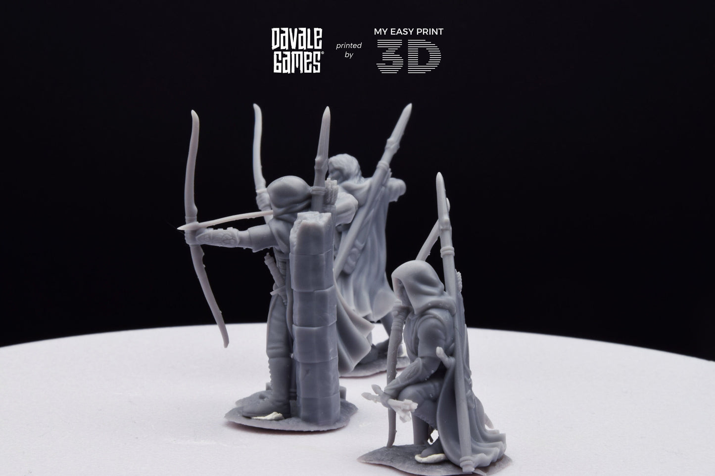 Grey Castle Rangers - Davale Games - 3D Printed with high quality resin for LOTR/D&D games