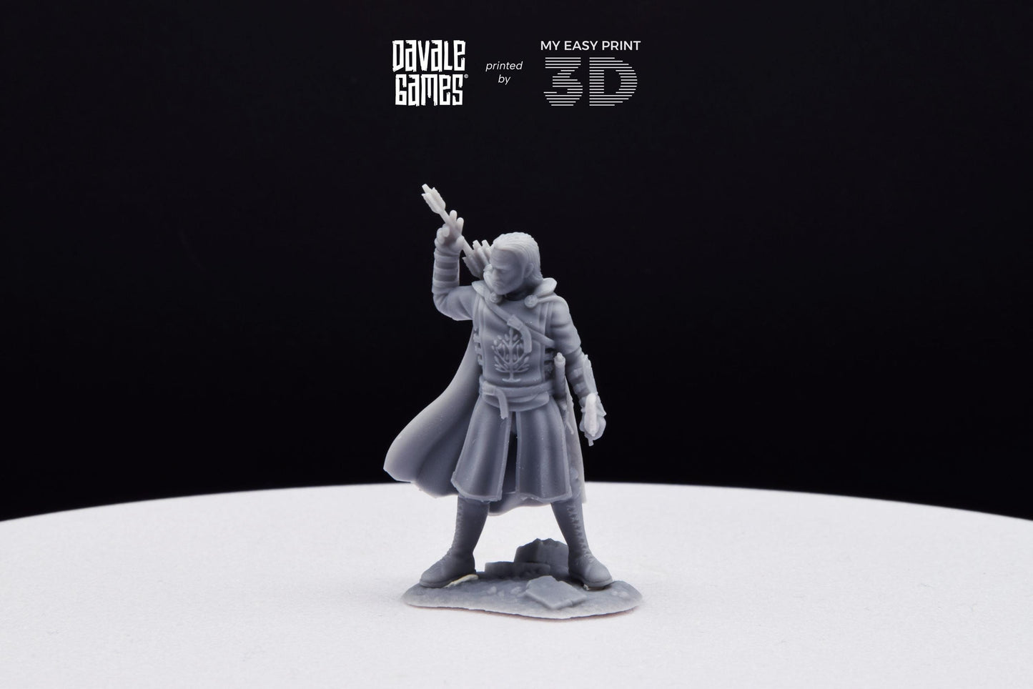 Damord, Captain of Rangers - Grey Castle - Davale Games - 3D Printed with high quality resin for LOTR/D&D games