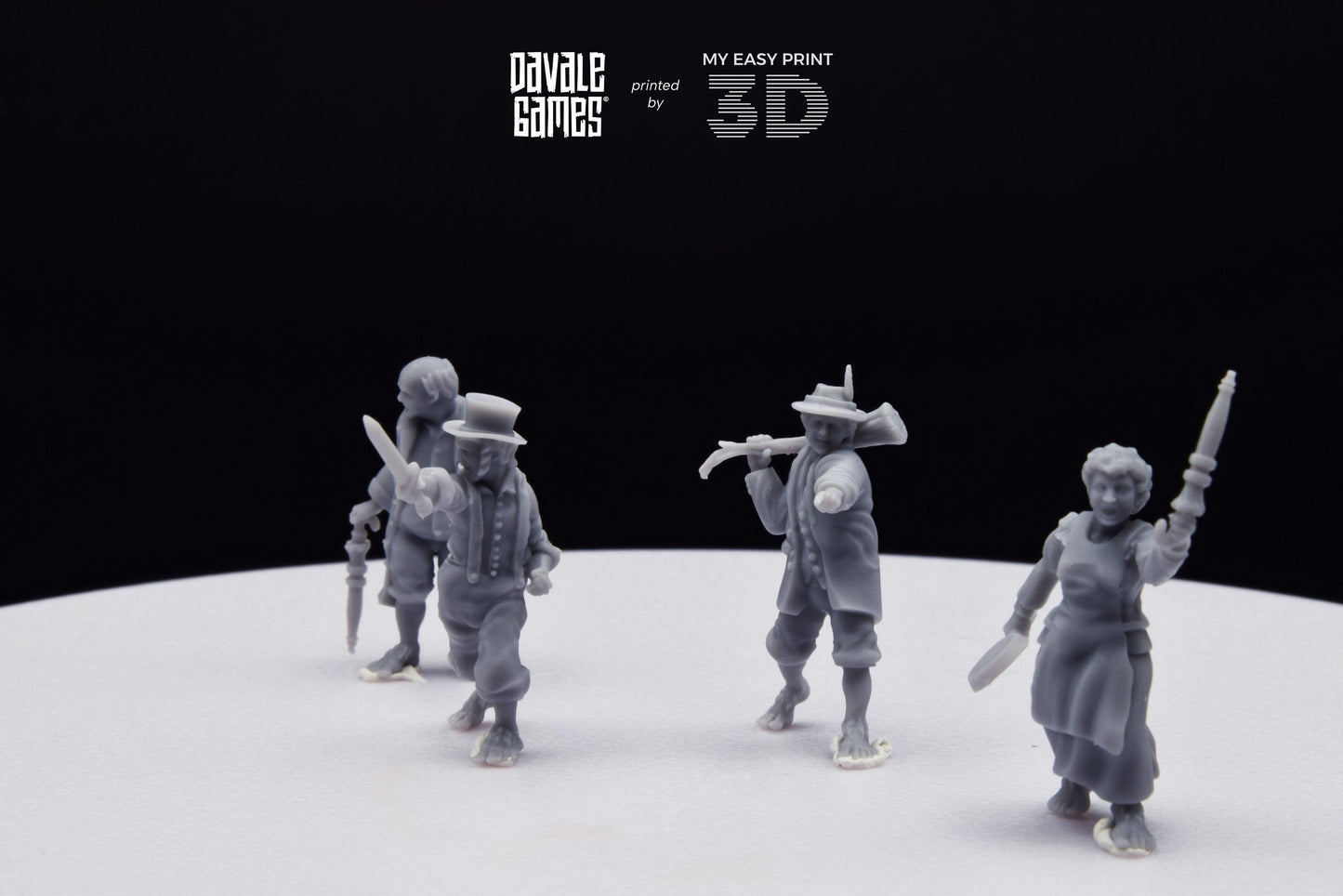 Halfmen Oficial - Davale Games - 3D Printed with high quality resin for LOTR/D&D games