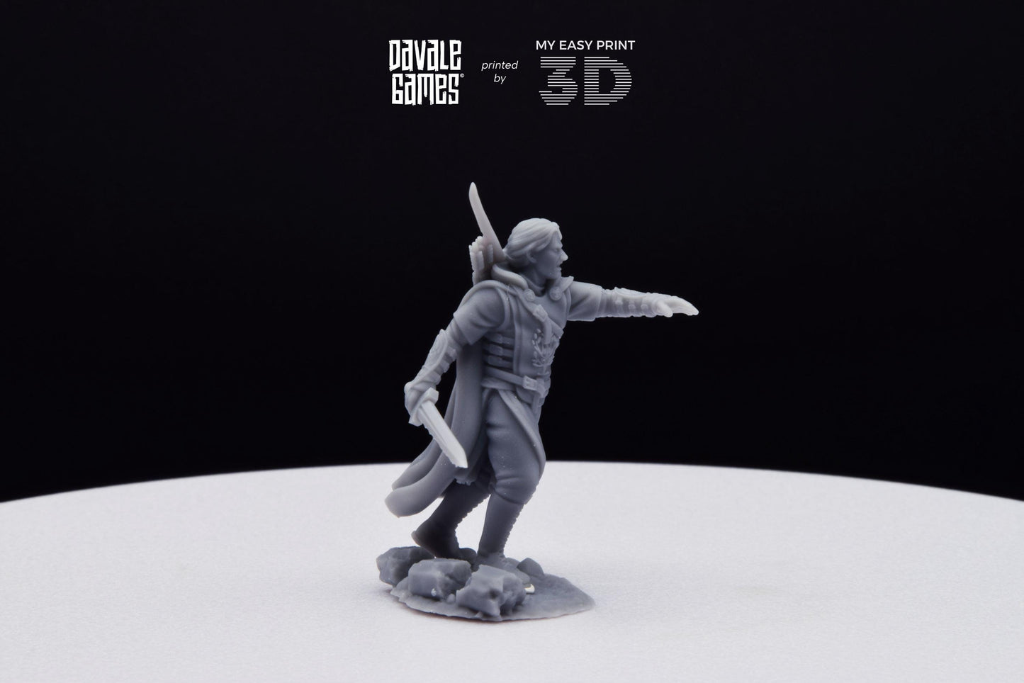 Madir, Captain of Rangers - Grey Castle - Davale Games - 3D Printed with high quality resin for LOTR/D&D games