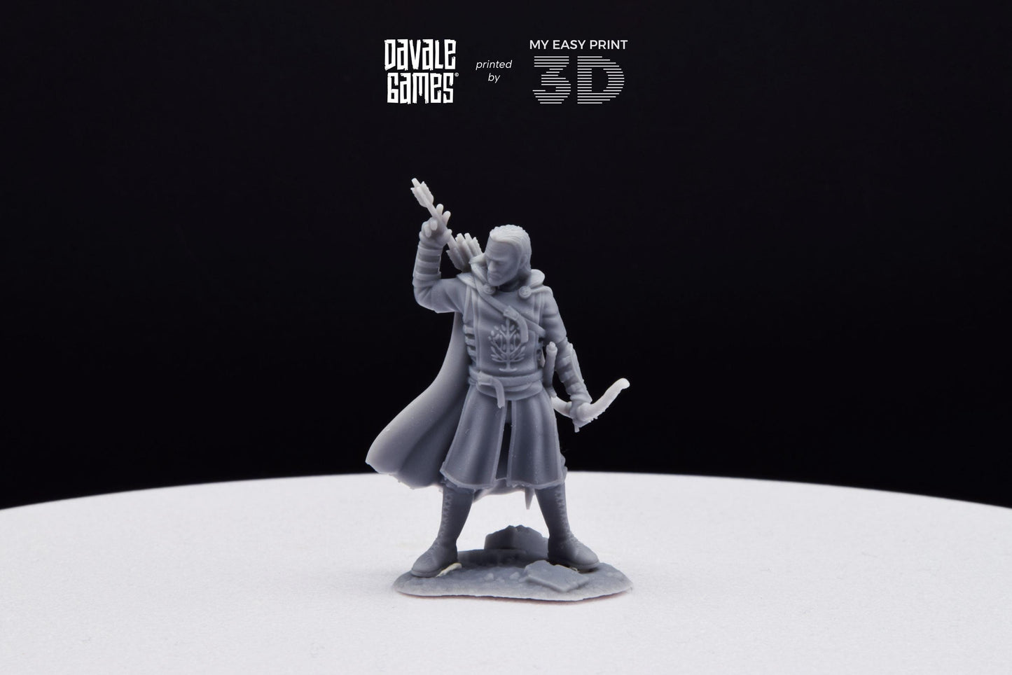 Damord, Captain of Rangers - Grey Castle - Davale Games - 3D Printed with high quality resin for LOTR/D&D games