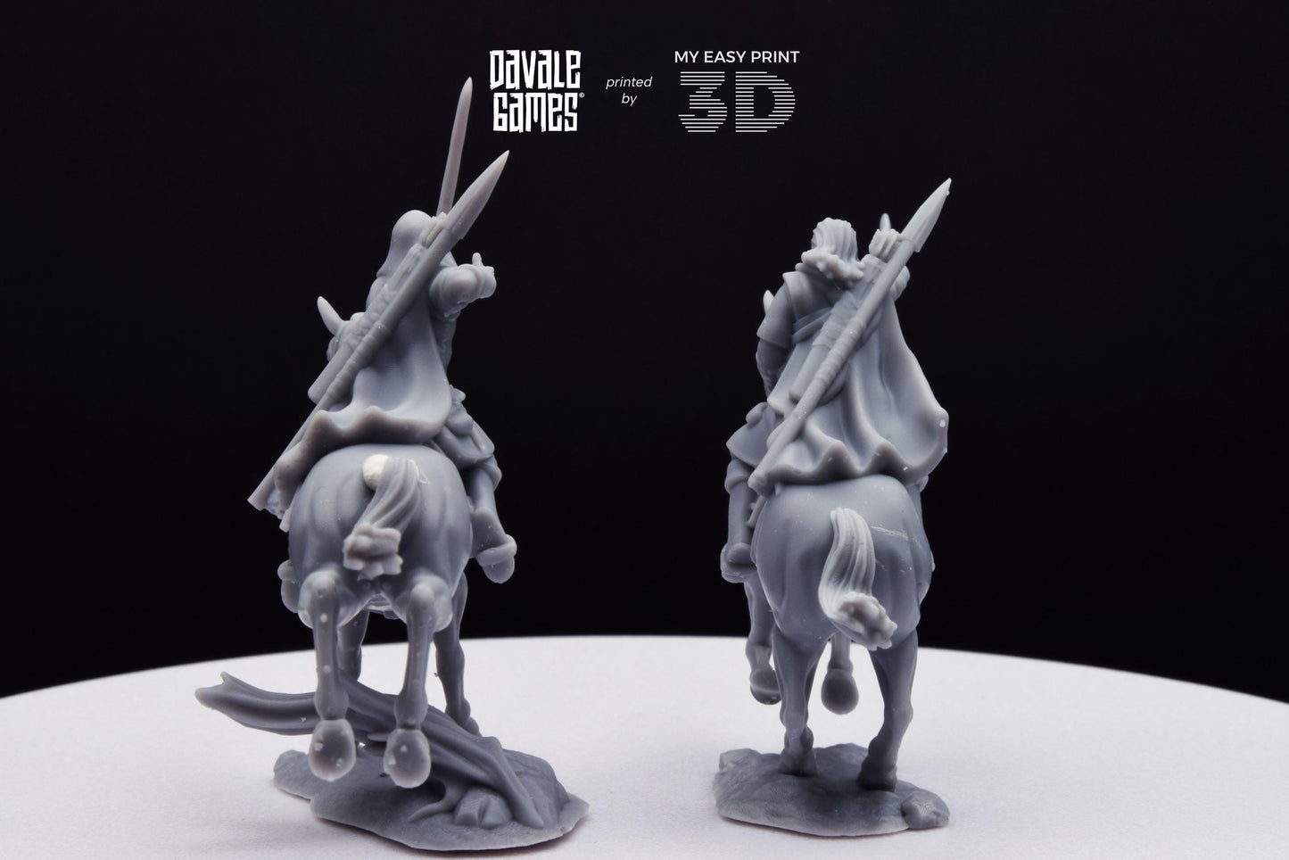 Human North Riders Mounted - Davale Games - 3D Printed with high quality resin for LOTR/D&D games