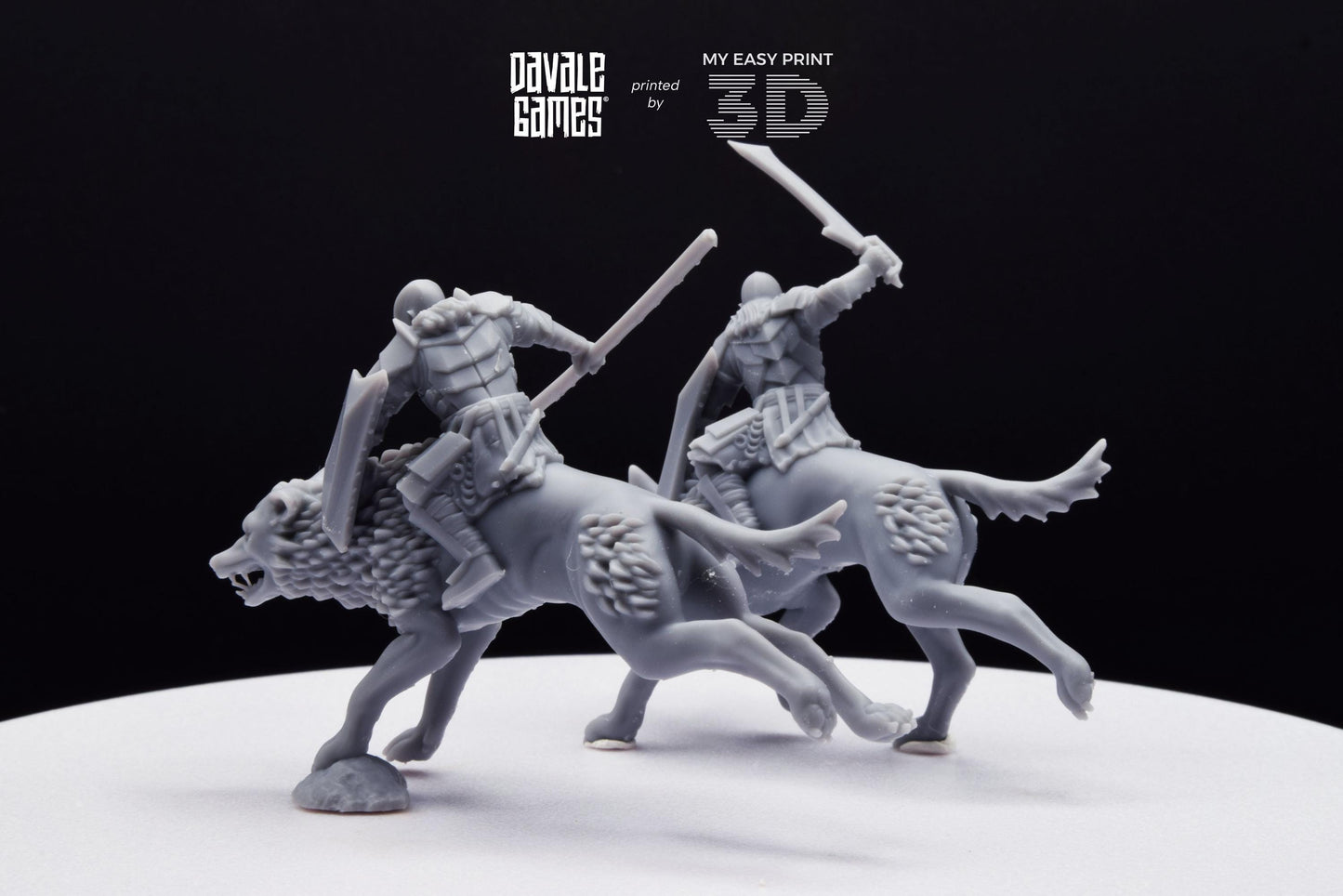 Rider Super Orc - Davale Games - 3D Printed with high quality resin for LOTR/D&D games