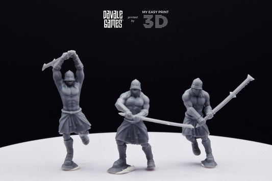 Blood-Handed Bersekers - Davale Games - 3D Printed with high quality resin for LOTR/D&D games