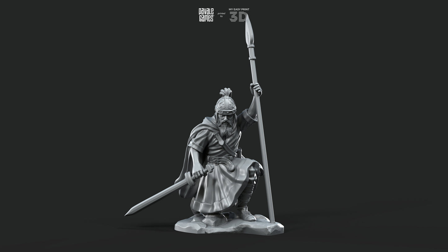 Visigoths King - Foot and Mounted - Davale Games - Historical games - 3D Printed with high quality resin