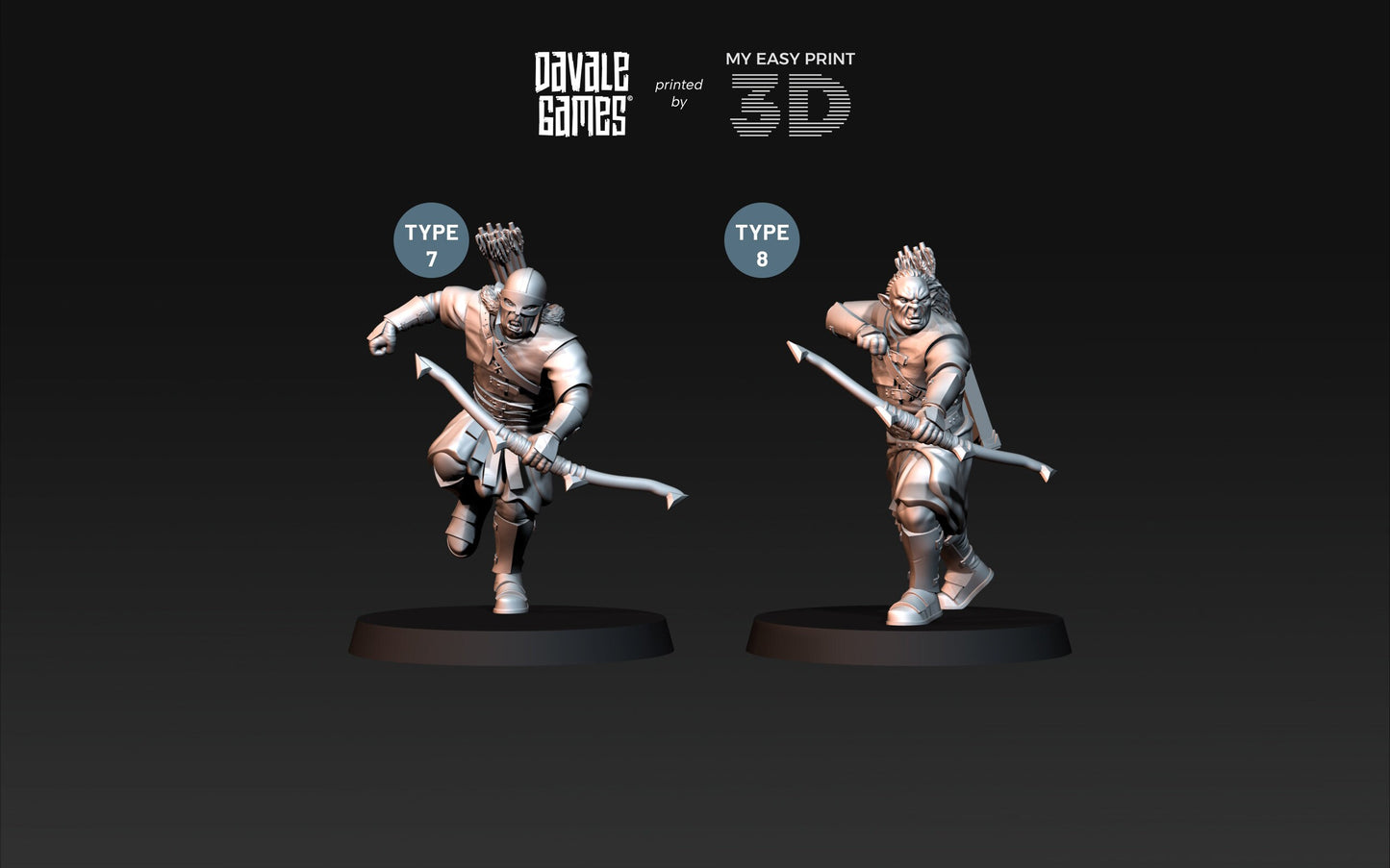 Outrider Blood Handed Orc - Davale Games - 3D Printed with high quality resin for LOTR/D&D games