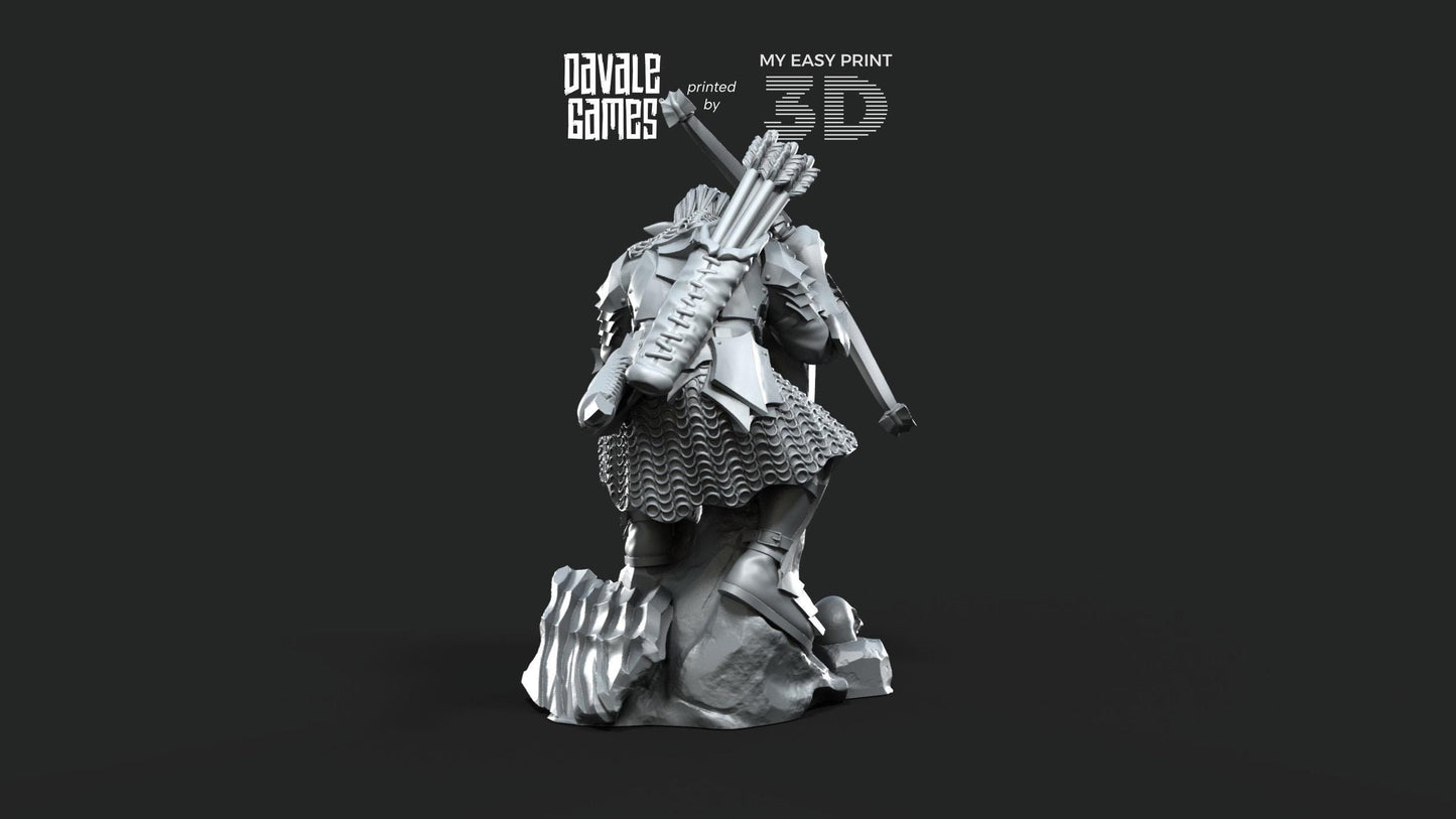 Goblin Captain with Bow - Goblins of the cave - Davale Games - 3D Printed with high quality resin for LOTR/D&D games