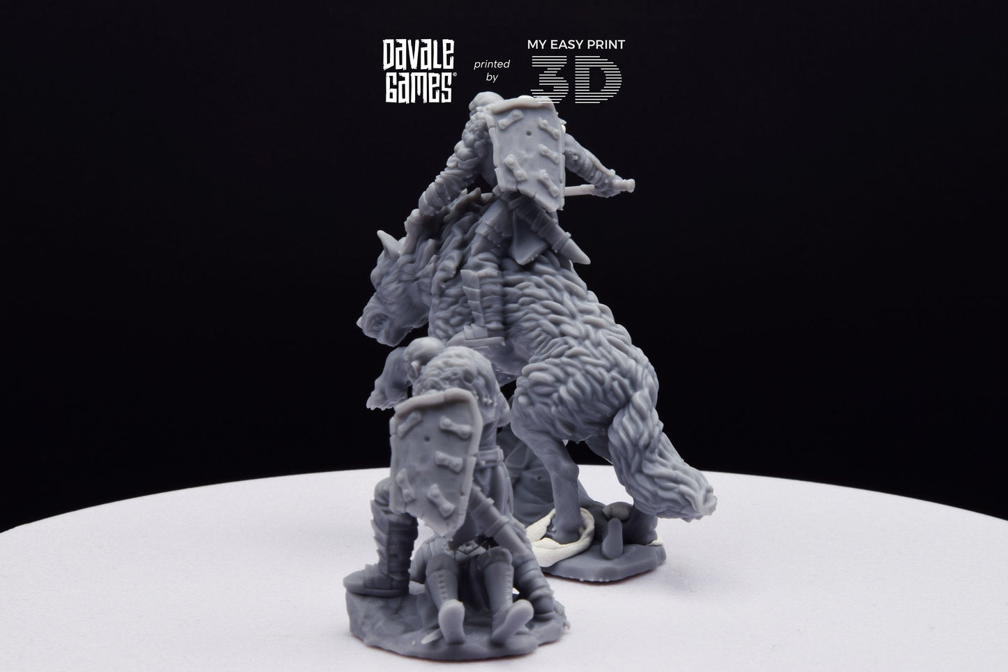 Korvog, Orc Lord Commander - Foot and Mounted - Davale Games - 3D Printed with high quality resin for LOTR/D&D games