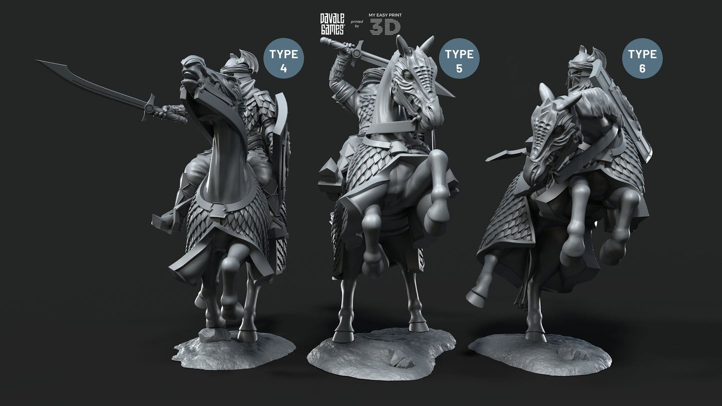Dragon Army Regular Cavalry - Davale Games - 3D Printed with high quality resin for LOTR/D&D games