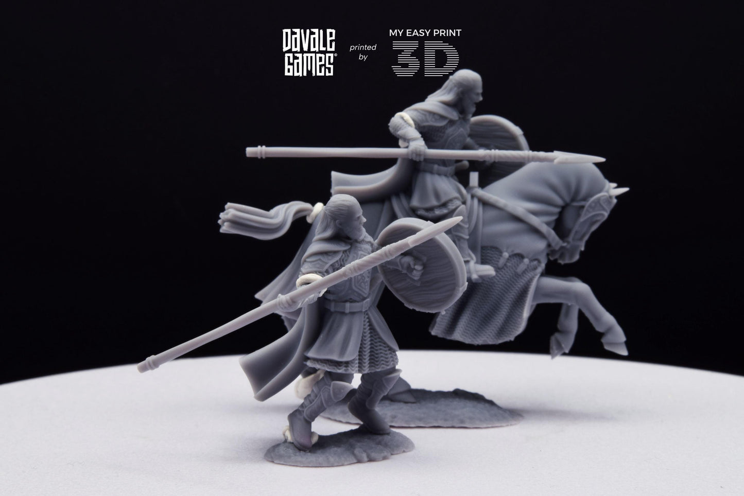 Erwin The Son - Foot and Mounted - Davale Games - 3D Printed with high quality resin for LOTR/D&D games