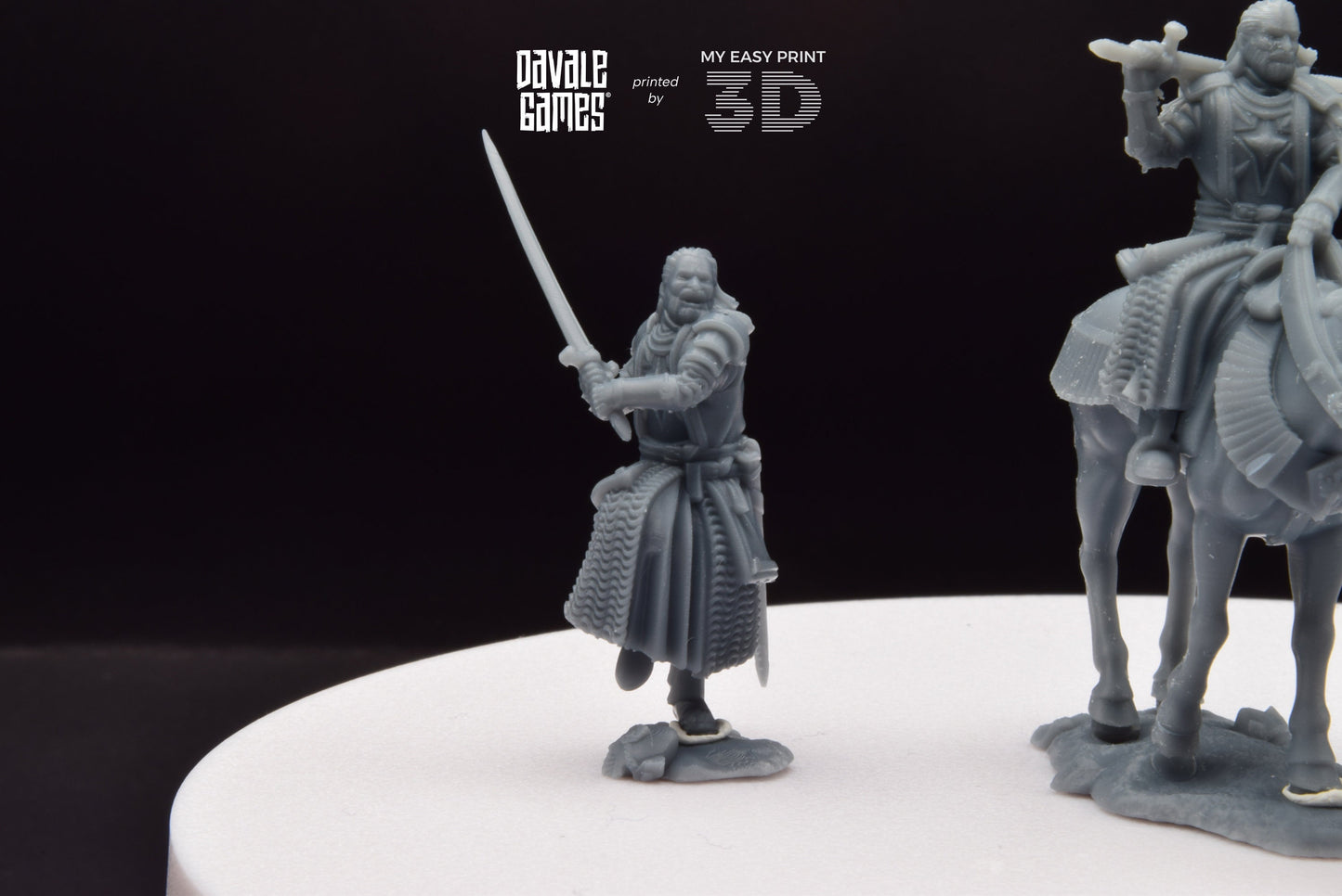 High Human Prince - Foot and Mounted - Davale Games - 3D Printed with high quality resin for LOTR/D&D games