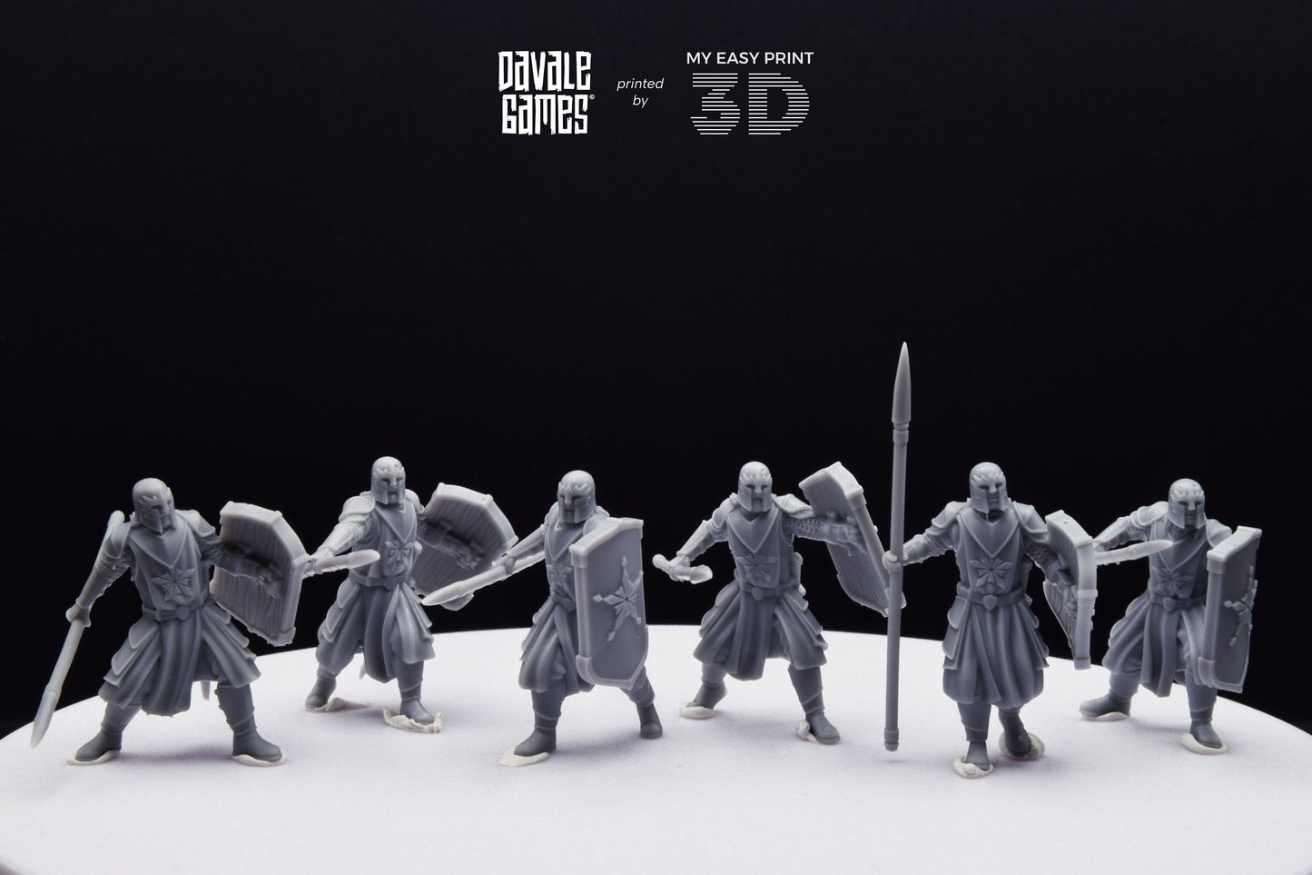Human North Soldier with Spear and Shield - Davale Games - 3D Printed with high quality resin for LOTR/D&D games