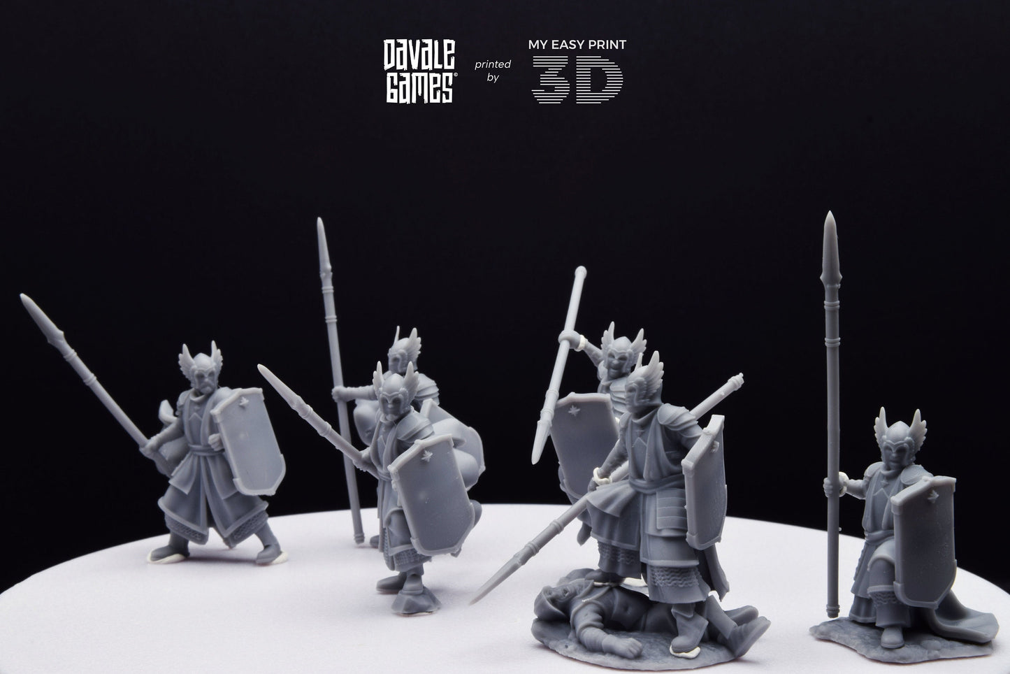 Guards of the Grey Tree - Foot - Grey Castle - Davale Games - 3D Printed with high quality resin for LOTR/D&D games