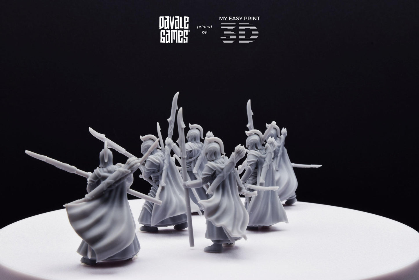 Bloody Elves Warriors with Bow and Spear - Davale Games - 3D Printed with high quality resin for LOTR/D&D games