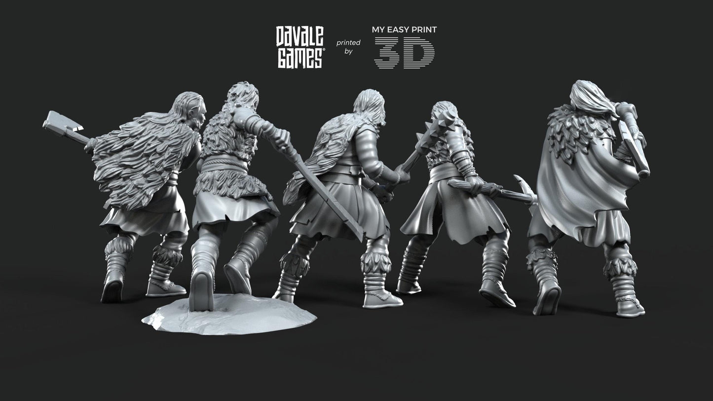 Fellmount Reavers with Two-Handed Weapon - Davale Games - 3D Printed with high quality resin for LOTR/D&D games