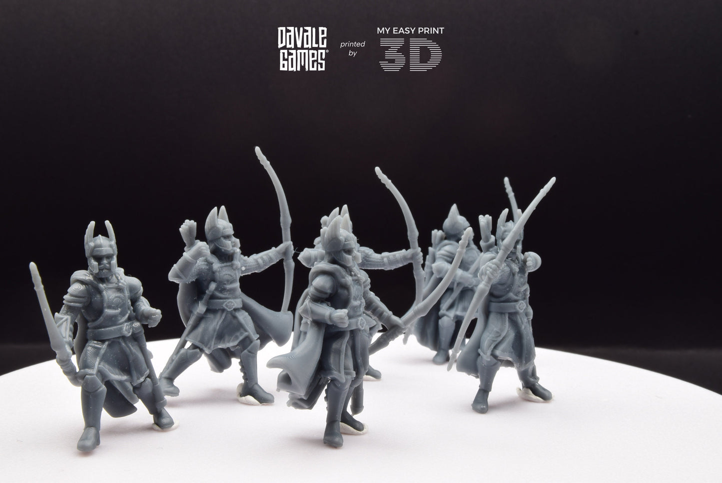 Old High Human Archer - Davale Games - 3D Printed with high quality resin for LOTR/D&D games