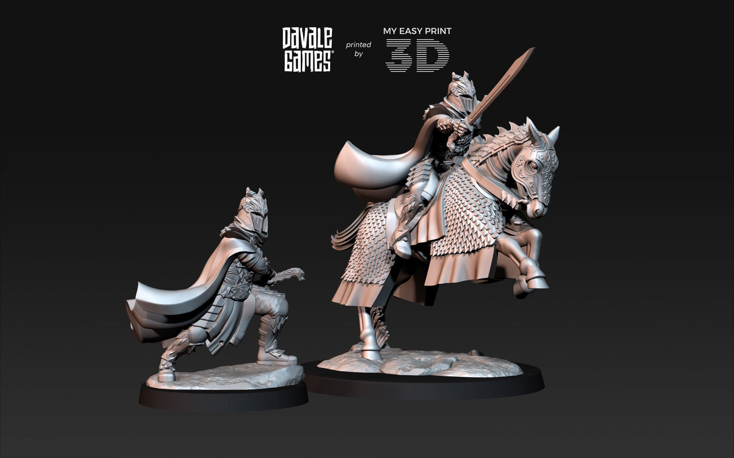 Lord of Dragons - Foot and Mounted - Davale Games - 3D Printed with high quality resin for LOTR/D&D games