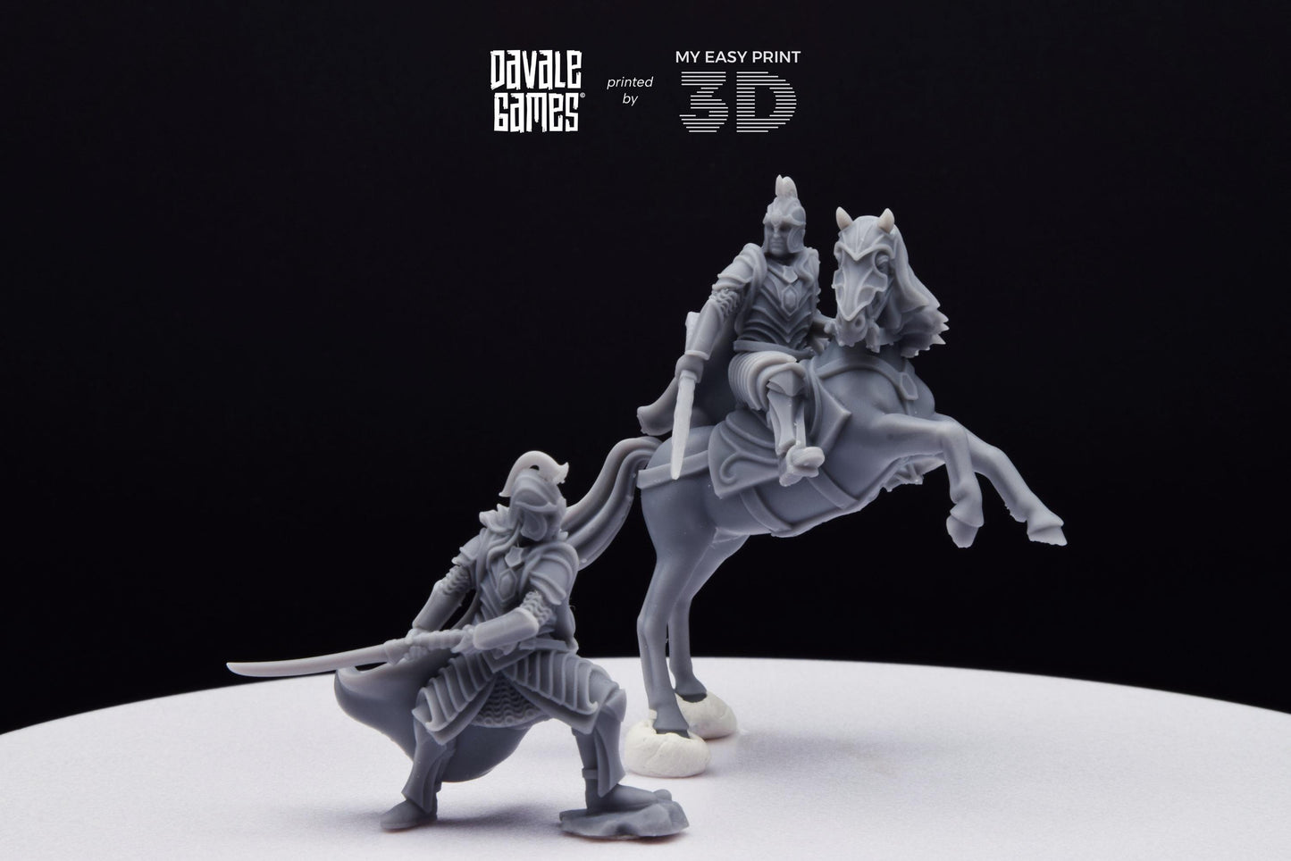 Demon's Slaughter Elf - Foot and Mounted - Davale Games - 3D Printed with high quality resin for LOTR/D&D games